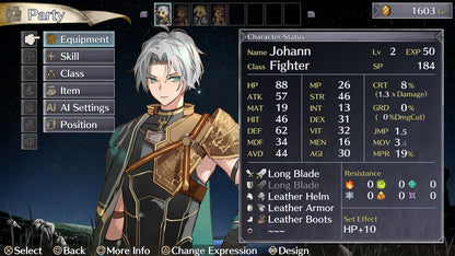 Mercenaries Lament Requiem of the Silver Wolf for PlayStation 5 tactical RPG featuring grid based battles fantasy storyline character classes strategy combat and anime style visuals gameplay