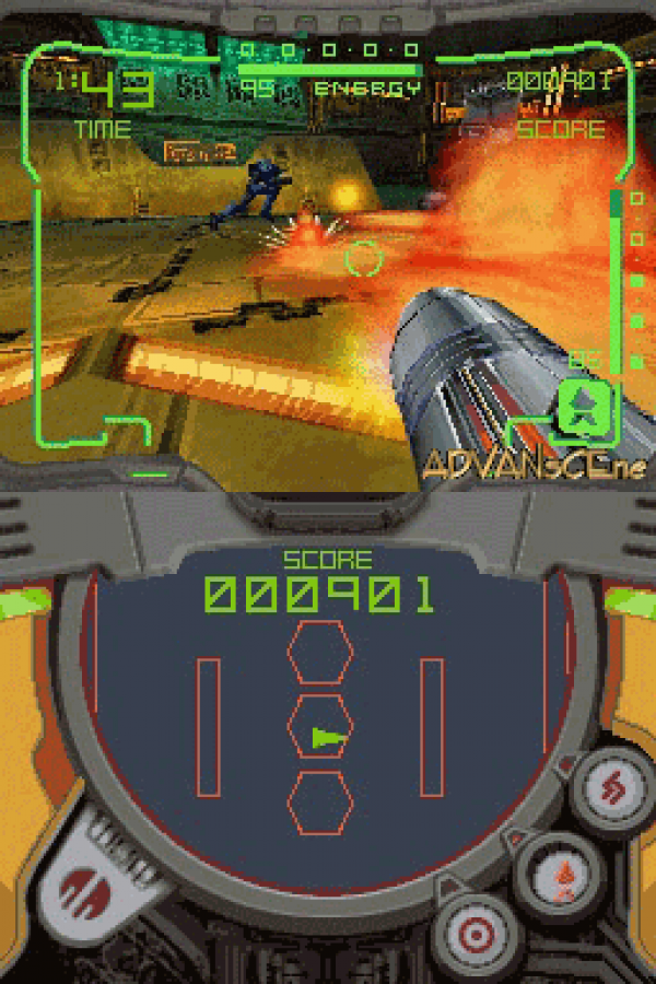 Metroid Prime: Hunters [First Hunt Demo] gameplay for Nintendo DS (DS) first-person shooter sci-fi action video game