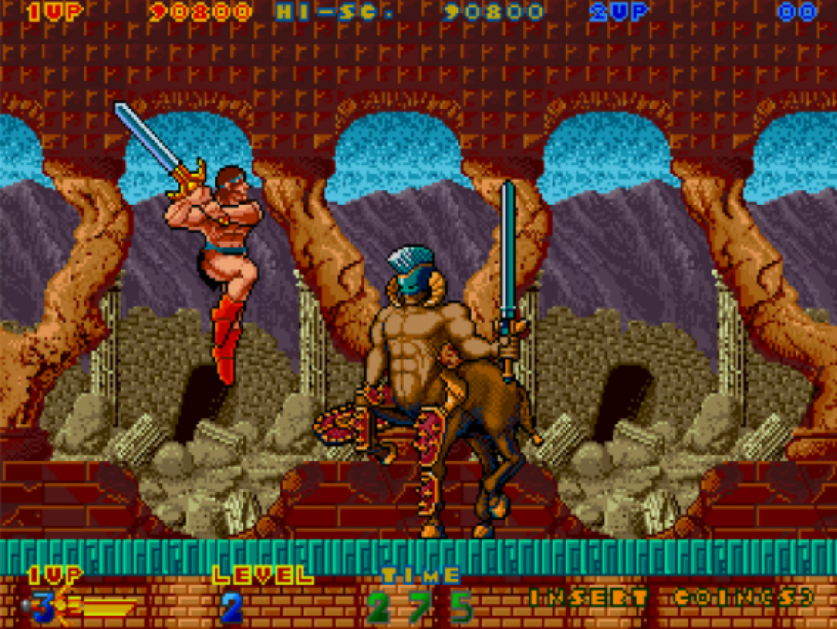 Rastan Saga II Sega Genesis GEN for retro video game enthusiasts featuring side scrolling action platforming gameplay barbarian warrior combat fantasy adventure powerful weapons challenging enemies mythical environments and collectible gaming appeal gameplay