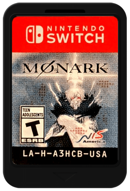 Monark Deluxe Edition Nintendo Switch NS for role playing video game fans featuring turn based tactical combat psychological storytelling character progression supernatural powers anime inspired visuals strategic battles bonus deluxe edition content collectible gaming appeal cartridge art