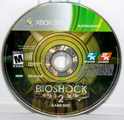 BioShock 2 [Platinum Hits] disc for Xbox 360 (X360) first-person shooter video game