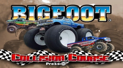 Bigfoot: Collision Course title screen art for Nintendo Wii (Wii) video game