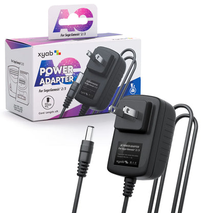 Power Adapter for Sega Genesis Model 2 and Model 3 AC power supply console charging replacement part box