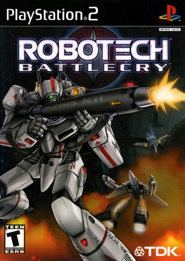 Robotech Battlecry Limited Edition Complete in Box PlayStation 2 PS2 for retro video game enthusiasts featuring sci fi action gameplay transforming mecha combat aerial dogfights story driven missions anime inspired warfare futuristic weapon systems complete in box collector presentation and collectible gaming appeal front cover art