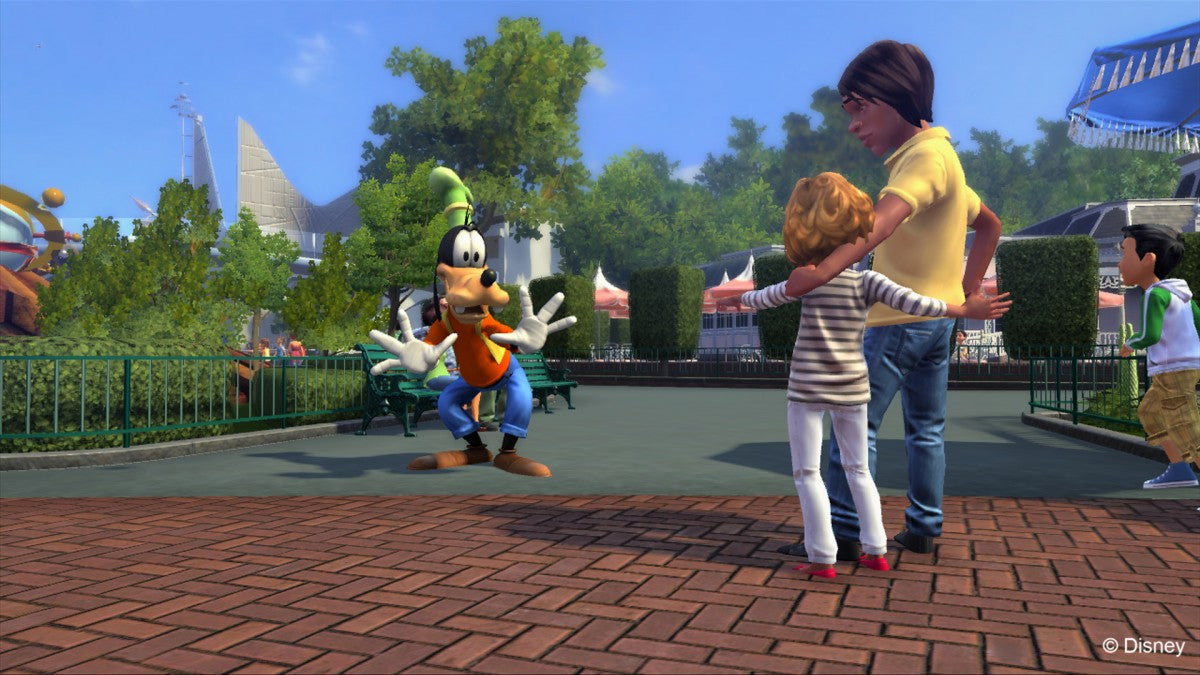 Disneyland Adventures for Kinect on Xbox 360 family friendly adventure video game featuring motion controlled exploration iconic Disneyland attractions interactive mini games and immersive Disney theme park experience gameplay