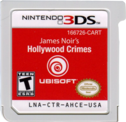 James Noir's Hollywood Crimes for Nintendo 3DS puzzle adventure game featuring detective mysteries brain teaser challenges and Hollywood themed crime solving gameplay cartridge