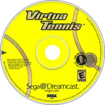 Virtua Tennis disc art for Sega Dreamcast (DC) video game