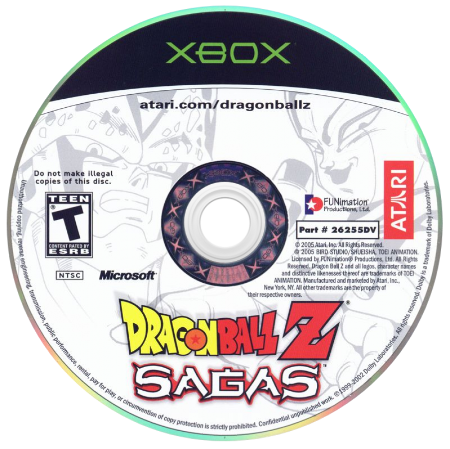 Dragon Ball Z: Sagas disc art for Xbox (XBOX) video game