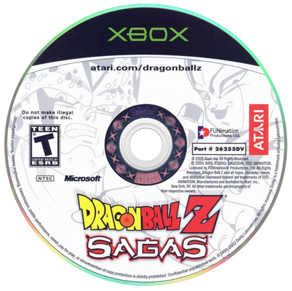 Dragon Ball Z: Sagas disc art for Xbox (XBOX) video game