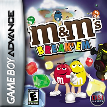 M&M's Break'Em cover art for Game Boy Advance (GBA) video game