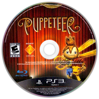 Puppeteer disc for PlayStation 3 (PS3) video game