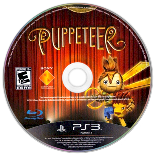 Puppeteer disc for PlayStation 3 (PS3) video game