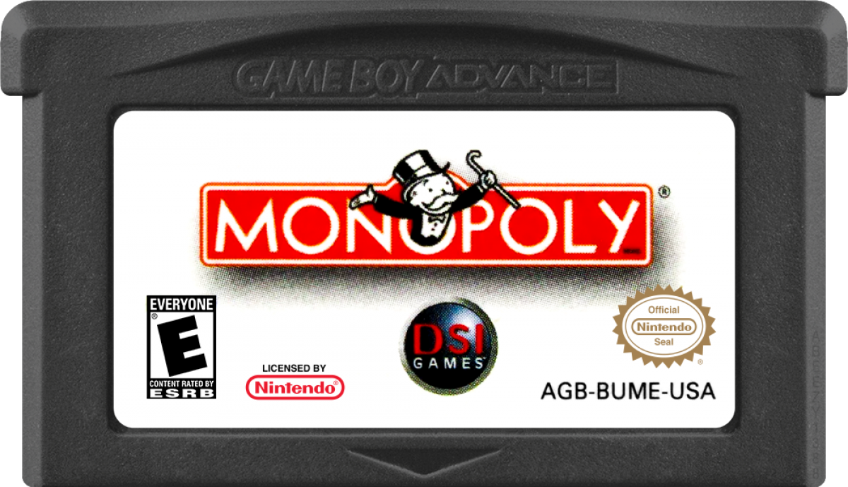 Game Boy Advance Monopoly board game simulation game cartridge