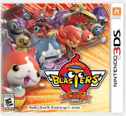 Yo-Kai Watch Blasters: Red Cat Corps cover art for Nintendo 3DS (3DS) video game