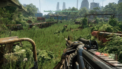 Crysis 3 Xbox One XONE video game featuring first person shooter gameplay futuristic nanosuit combat Prophet character advanced stealth abilities high tech weaponry compound bow combat alien Ceph enemies urban jungle environments tactical combat missions explosive firefights and science fiction action gameplay retro video game collection collectible gaming appeal gameplay