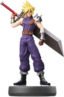 Cloud Super Smash Bros Amiibo loose Nintendo figure