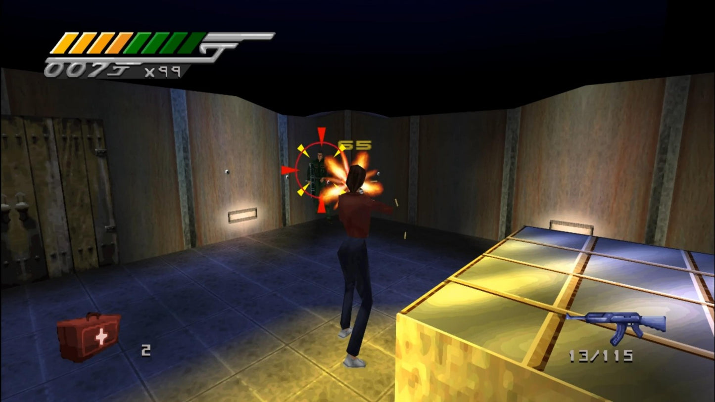 007: Tomorrow Never Dies — PlayStation 1 (PS1) is an action-adventure game based on the James Bond film featuring stealth, driving, and shooting gameplay