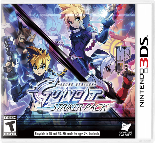 Azure Striker Gunvolt: Striker Pack cover art for Nintendo 3DS (3DS) video game
