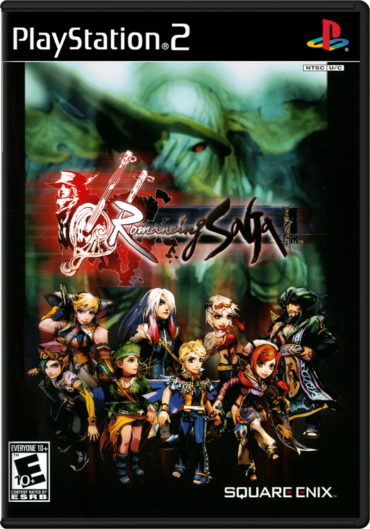 Romancing Saga – PlayStation 2 (PS2) video game cover image, role-playing game.