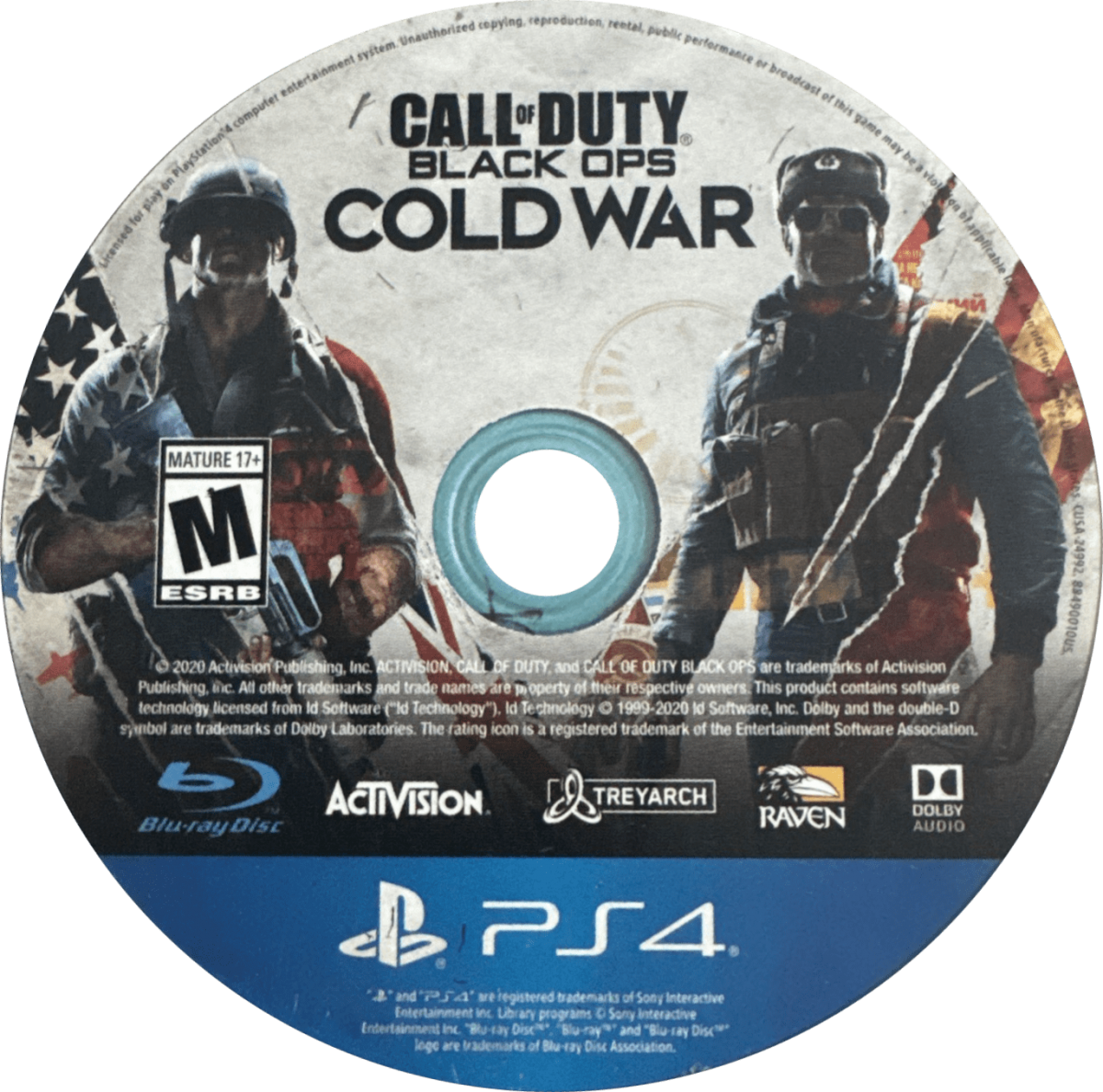 Call of Duty: Black Ops Cold War disc for PlayStation 4 (PS4) first-person shooter video game