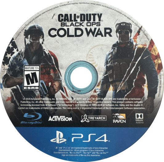 Call of Duty: Black Ops Cold War disc for PlayStation 4 (PS4) first-person shooter video game