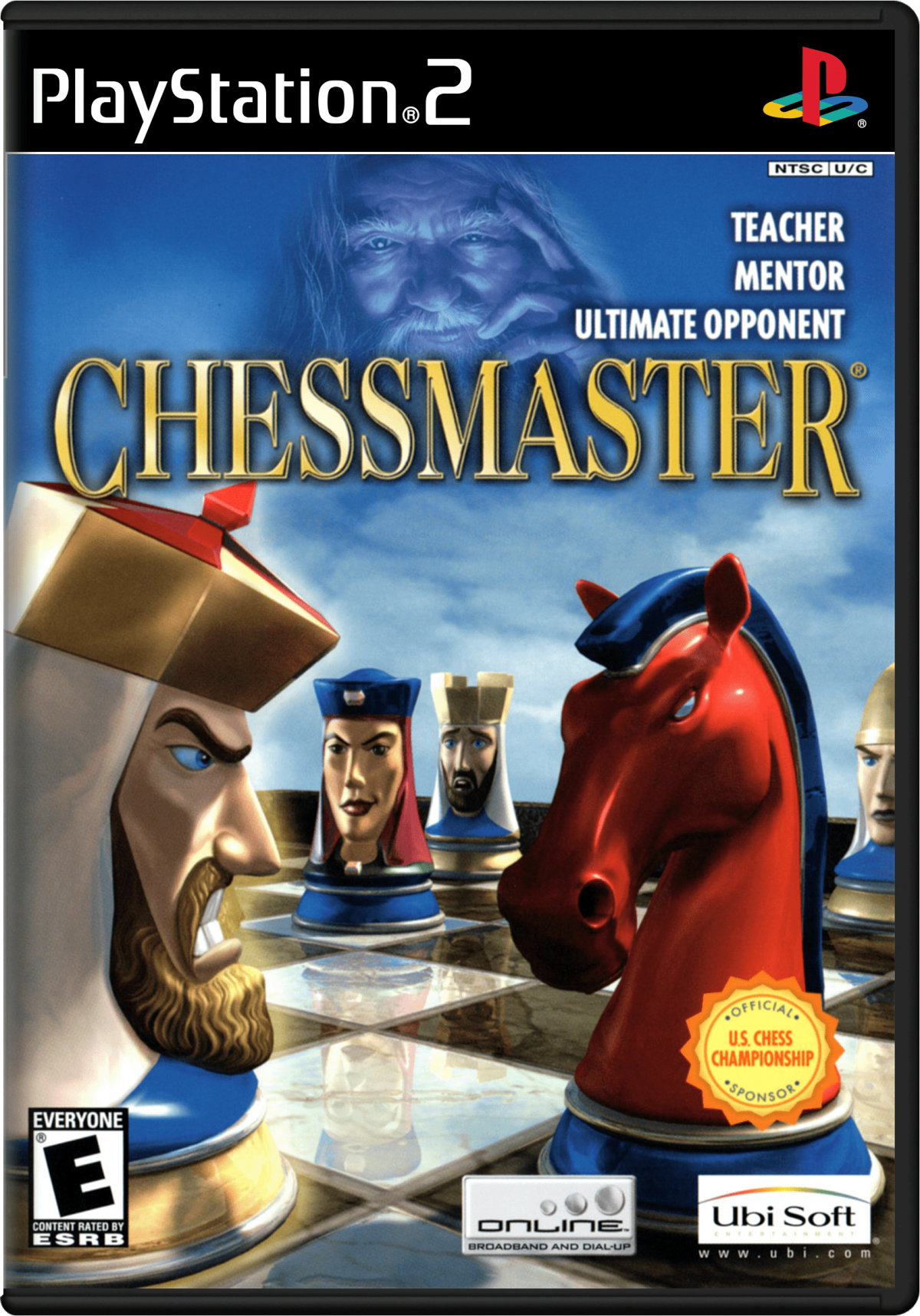 Chessmaster for PlayStation 2 with classic chess simulation and strategy gameplay theme cover art