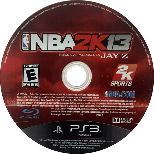 NBA 2K13 for PlayStation 3 (PS3) at Gamers INC, featuring executive production by Jay-Z with improved Control Stick mechanics and dynamic shot generators for the ultimate pro basketball simulation experience on your PS3 console disc