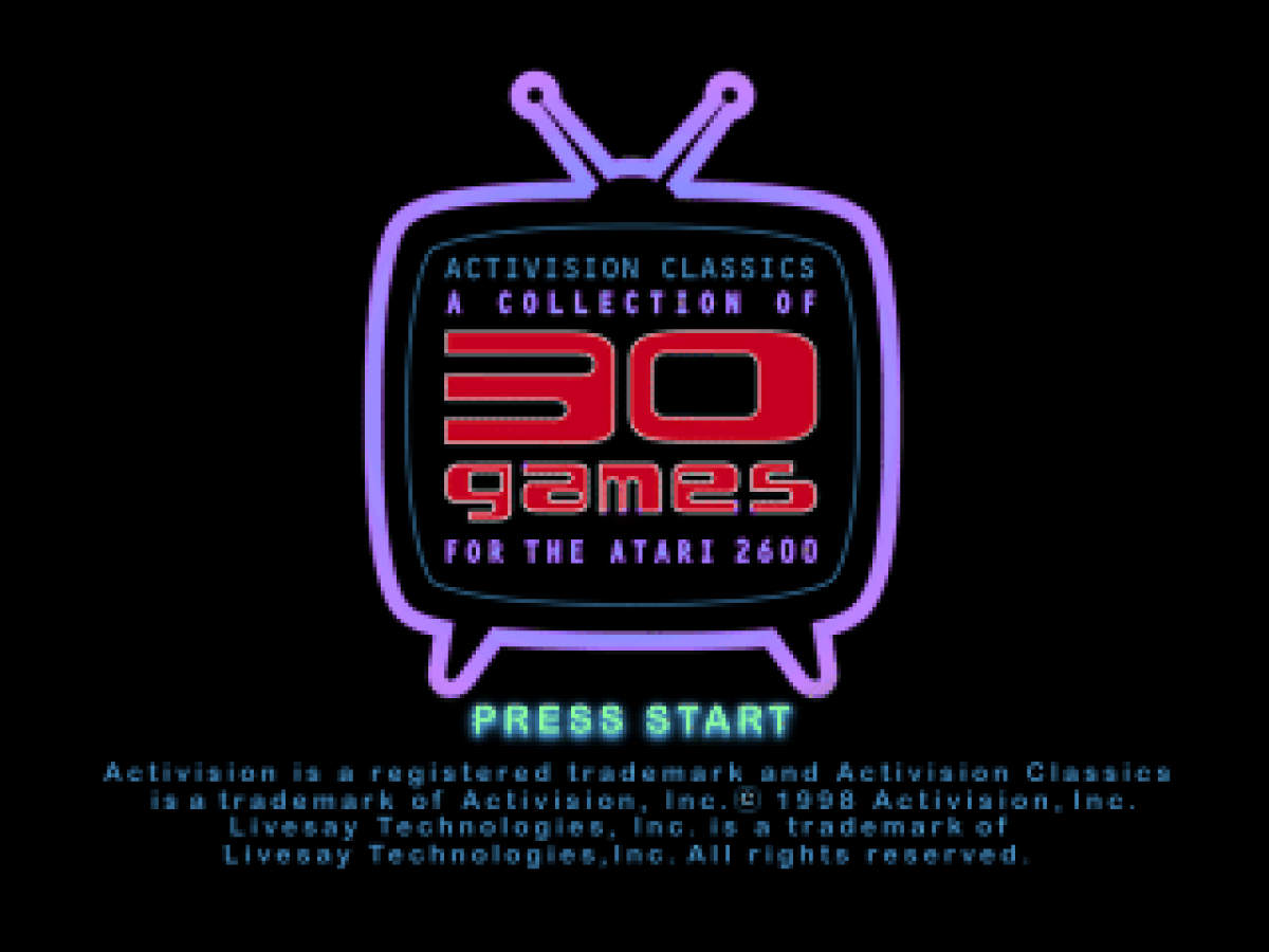 Activision Classics title screen for PlayStation 1 (PS1) video game