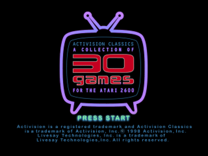 Activision Classics title screen for PlayStation 1 (PS1) video game