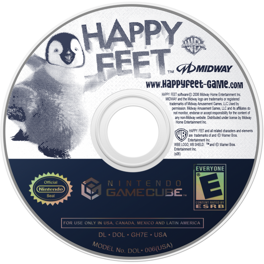 Happy Feet disc for GameCube (GC) musical adventure platformer video game