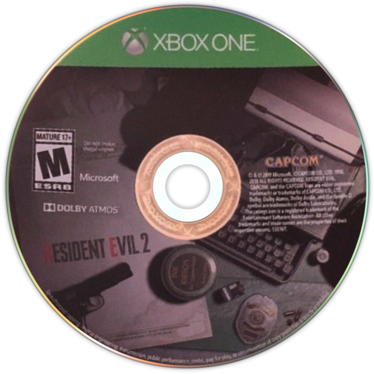 Resident Evil 2 – Xbox One (XONE) Front Cover Disc Video Game HD Art