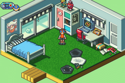 Mega Man Battle Network 5: Team Colonel gamepay for Nintendo Game Boy Advance (GBA) adventure-strategy video game. 