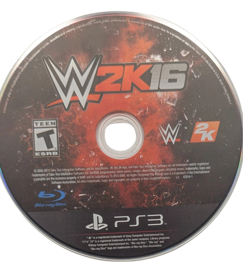 WWE 2K16 PlayStation 3 PS3 for wrestling video game fans featuring realistic WWE matches authentic superstar roster championship modes career gameplay multiplayer competition signature moves immersive sports entertainment collectible gaming appeal disc