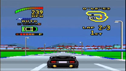 Top Gear 2 Super Nintendo Entertainment System SNES for arcade racing video game fans featuring high speed cars challenging tracks nitro boosts vehicle upgrades varied environments split screen multiplayer and fast paced classic racing gameplay collectible gaming appeal gameplay