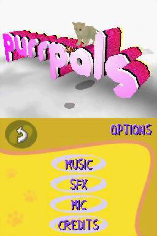 Purr Pals – Nintendo DS: Care for and play with virtual cats, complete fun activities, and explore interactive pet adventures main menu