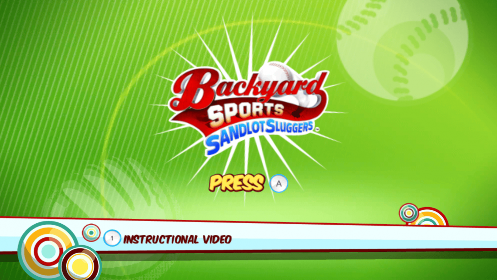 Backyard Sports: Sandlot Sluggers title screen art for Nintendo Wii (Wii) video game