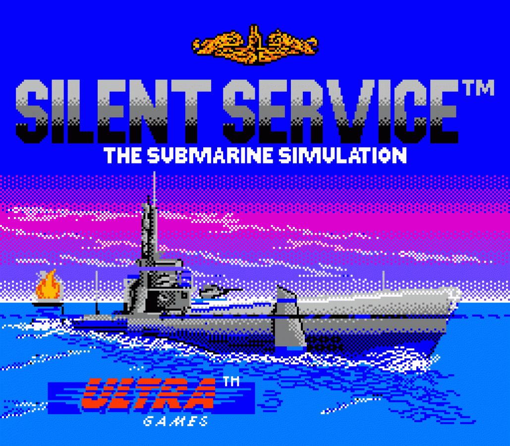 Silent Service Nintendo Entertainment System NES for retro video game enthusiasts featuring World War II submarine simulation gameplay strategic naval combat realistic mission objectives tactical resource management classic military action and collectible gaming appeal gameplay 