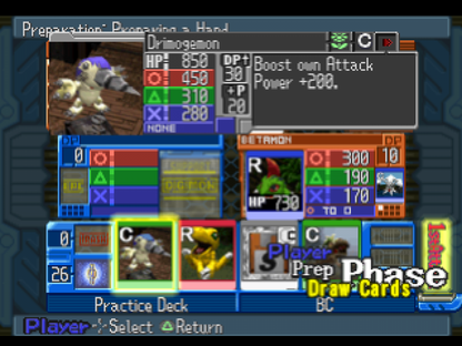 Digimon: Digital Card Battle gameplay for PlayStation 1 (PS1) retro video game