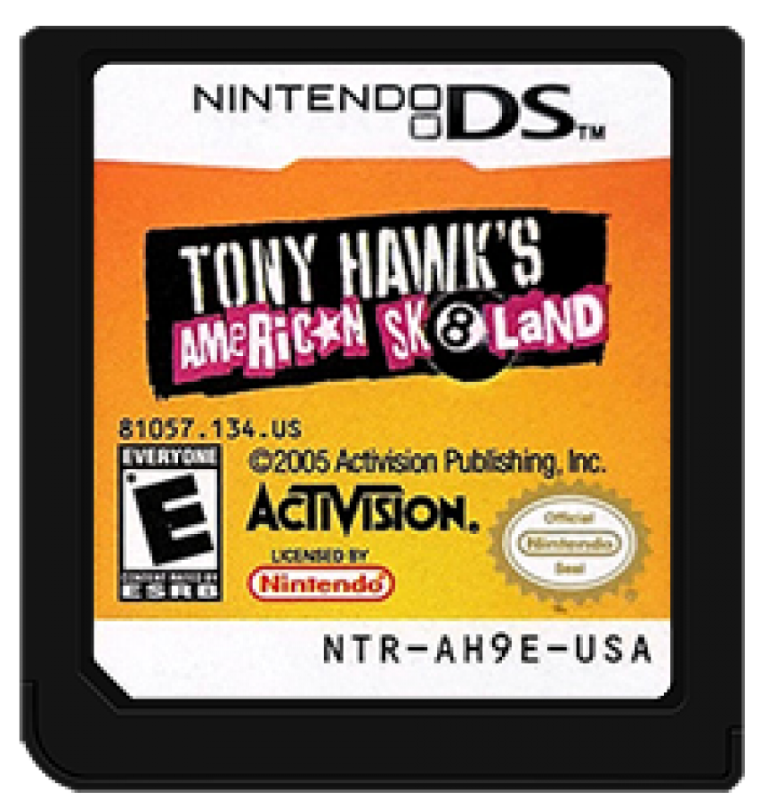 Tony Hawk's American Sk8land cartridge art for Nintendo DS (DS) video game
