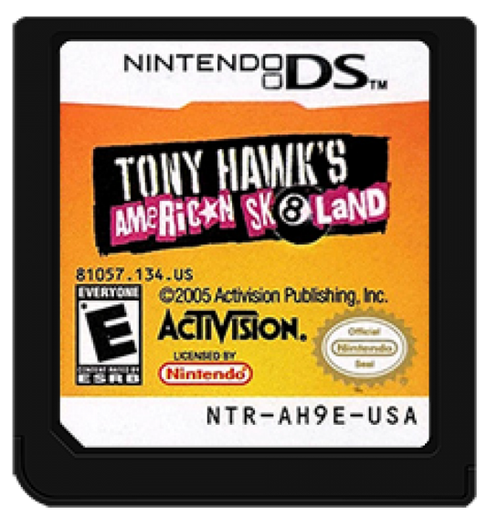 Tony Hawk's American Sk8land cartridge art for Nintendo DS (DS) video game