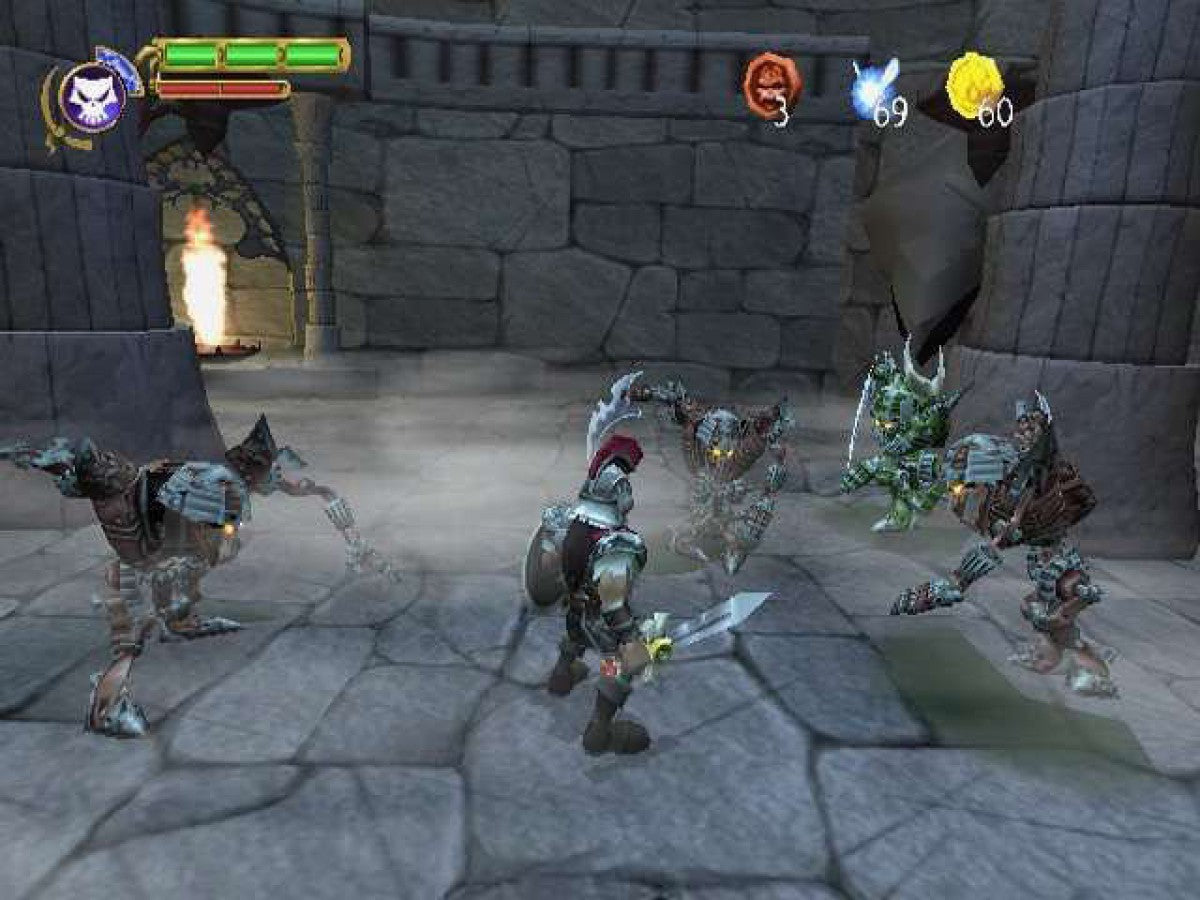 Maximo vs Army of Zin PS2 Sony PlayStation 2 action platformer hack and slash game Capcom sequel armored knight combat undead robot army dungeon exploration challenging gameplay retro gaming PlayStation 2 software video game title gameplay