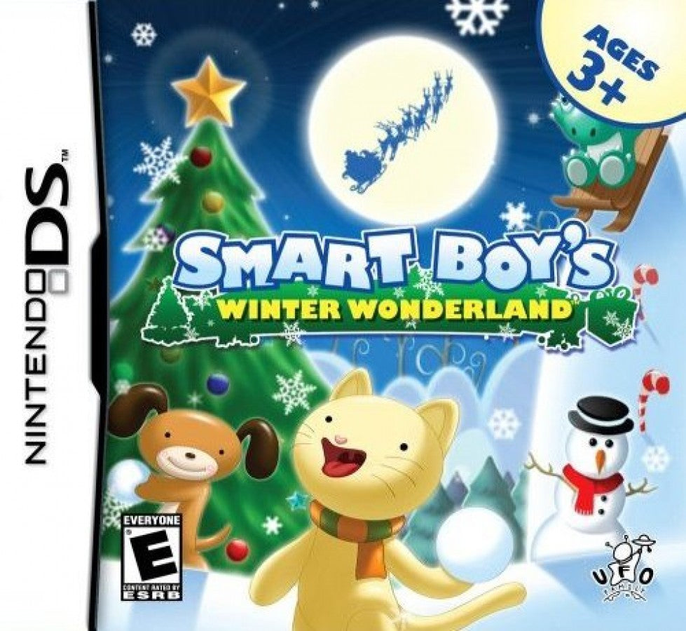Smart Boy’s Winter Wonderland Nintendo DS video game, educational puzzle gameplay, winter-themed learning activities, handheld console title front cover