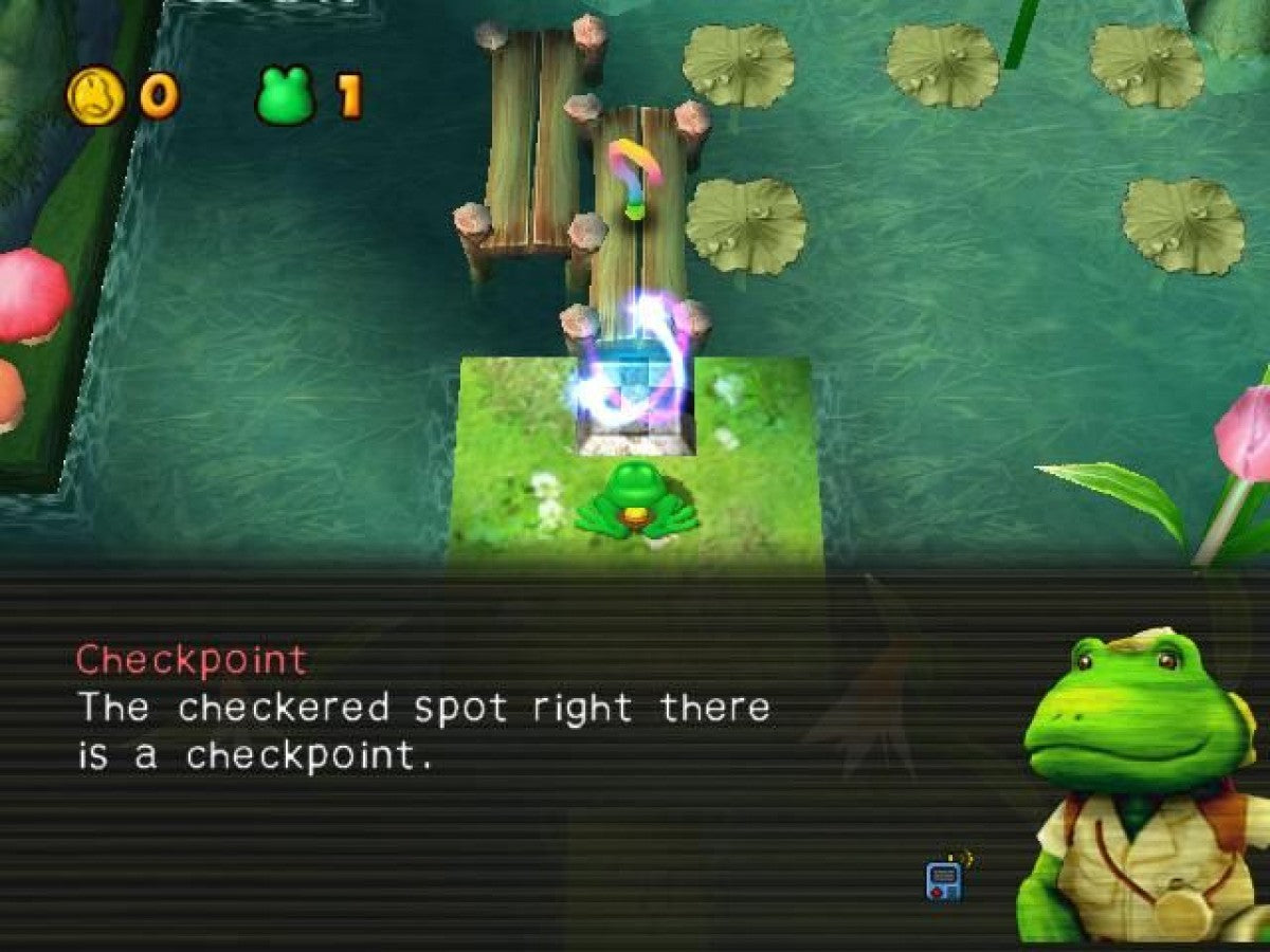 Frogger’s Adventures The Rescue Nintendo GameCube GC video game, action platformer, adventure and puzzle gameplay, classic Frogger franchise title gameplay