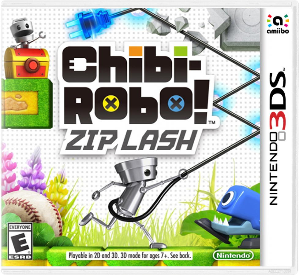 Chibi-Robo: Zip Lash cover art for Nintendo 3DS (3DS) platformer video game
