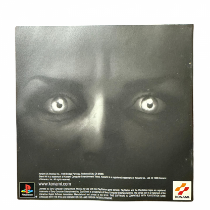 Silent Hill PlayStation PS1 for survival horror video game fans featuring psychological horror eerie fog filled environments exploration puzzle solving terrifying creatures atmospheric sound design mysterious storytelling and intense suspenseful gameplay collectible retro PlayStation gaming appeal back of manual
