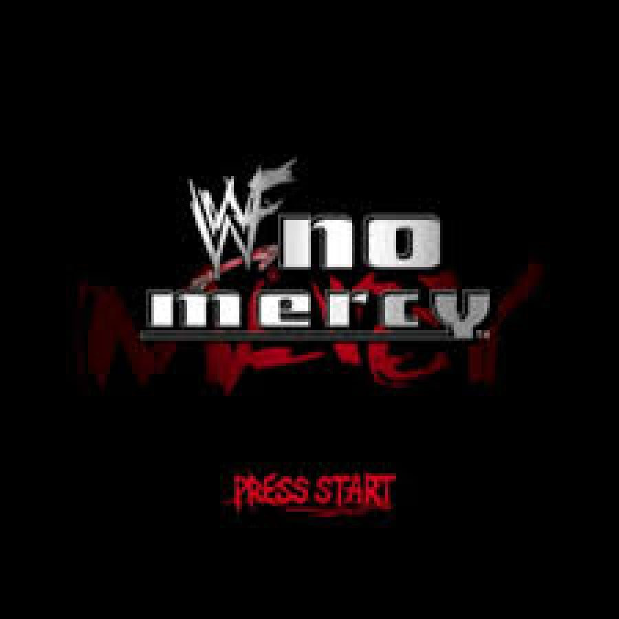 WWF No Mercy title screen for Nintendo 64 (N64) video game