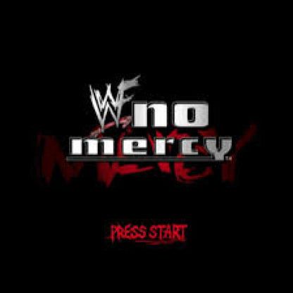 WWF No Mercy title screen for Nintendo 64 (N64) video game