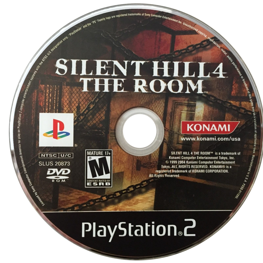 Silent Hill 4: The Room – PlayStation 2 (PS2) video game disc, survival horror game.