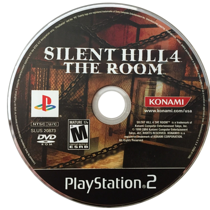 Silent Hill 4: The Room – PlayStation 2 (PS2) video game disc, survival horror game.