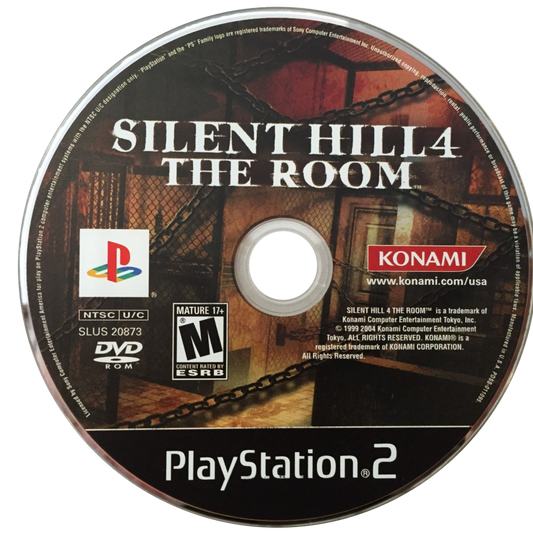 Silent Hill 4: The Room – PlayStation 2 (PS2) video game disc, survival horror game.